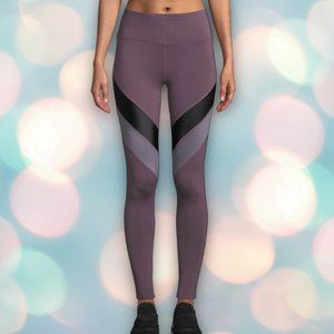 BCBGMAXAZRIA Women’s Purple and Black Athletic Workout Leggings Size S